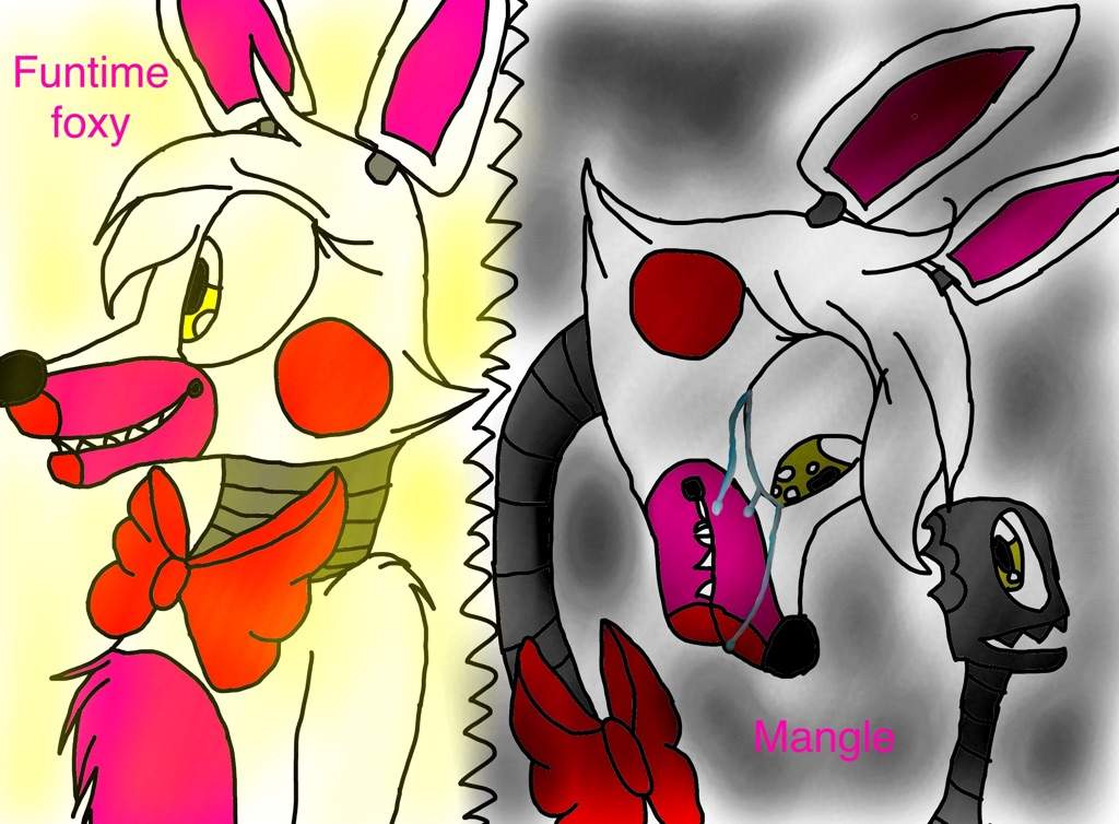 1024x754 my new mangle and funtime foxy drawing five nights at freddy's amino - Funtime Foxy Drawing