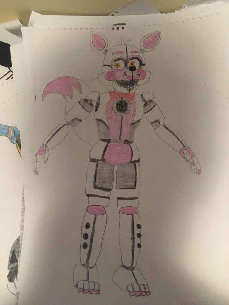 768x1024 funtime foxy drawing fnaf sister location amino - Funtime Foxy Drawing