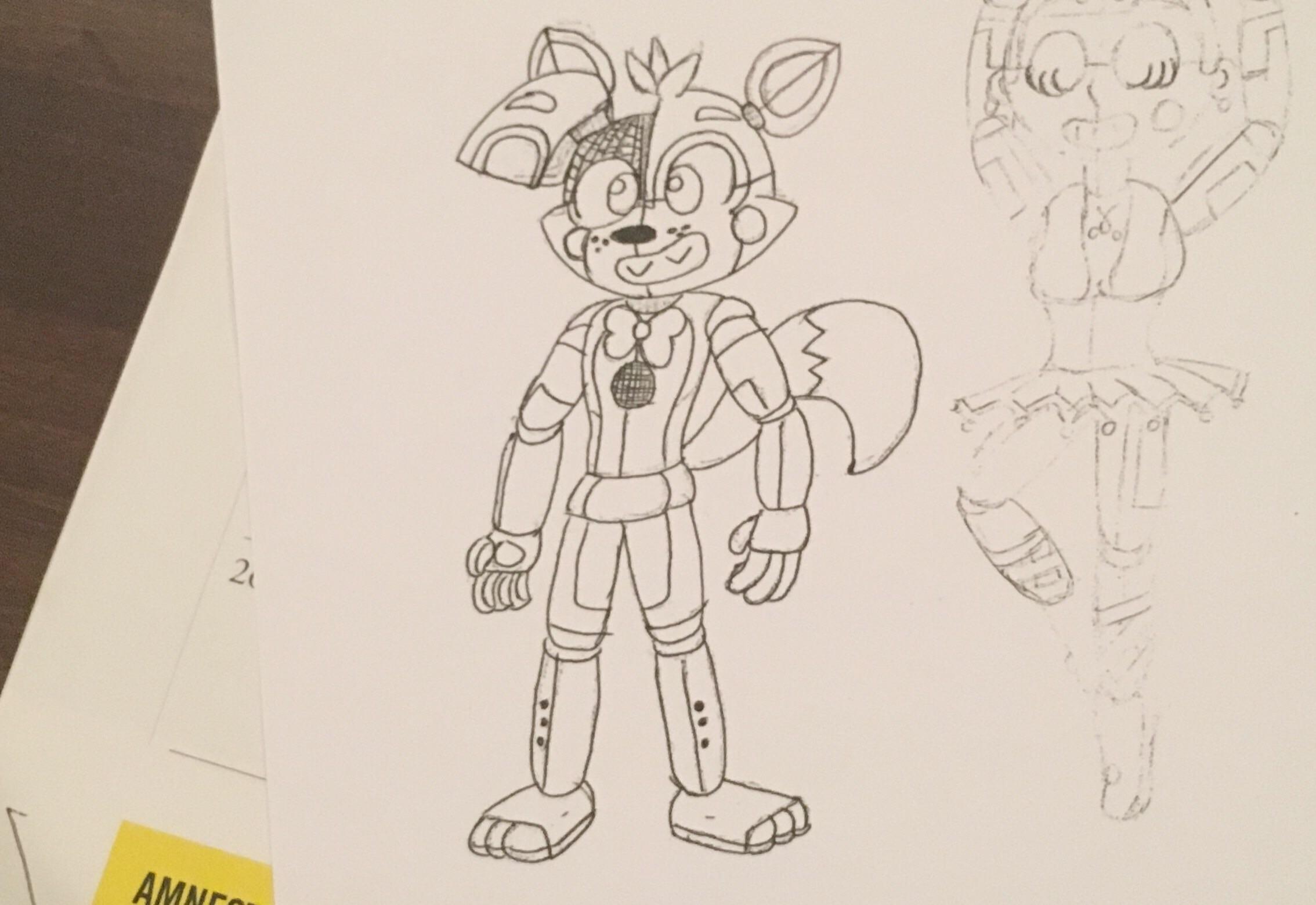 2268x1559 funtime foxy drawing fivenightsatfreddys - Funtime Foxy Drawing