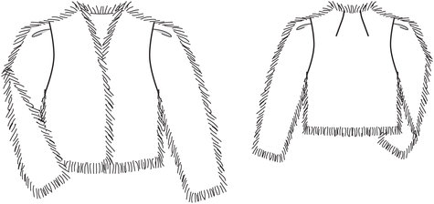 475x224 fur jacket - Fur Coat Technical Drawing