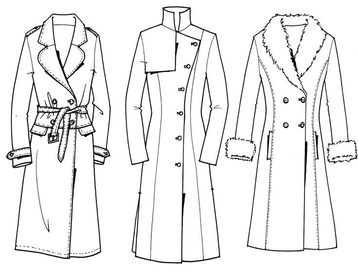 736x570 fur coat fashion flat - Fur Coat Technical Drawing