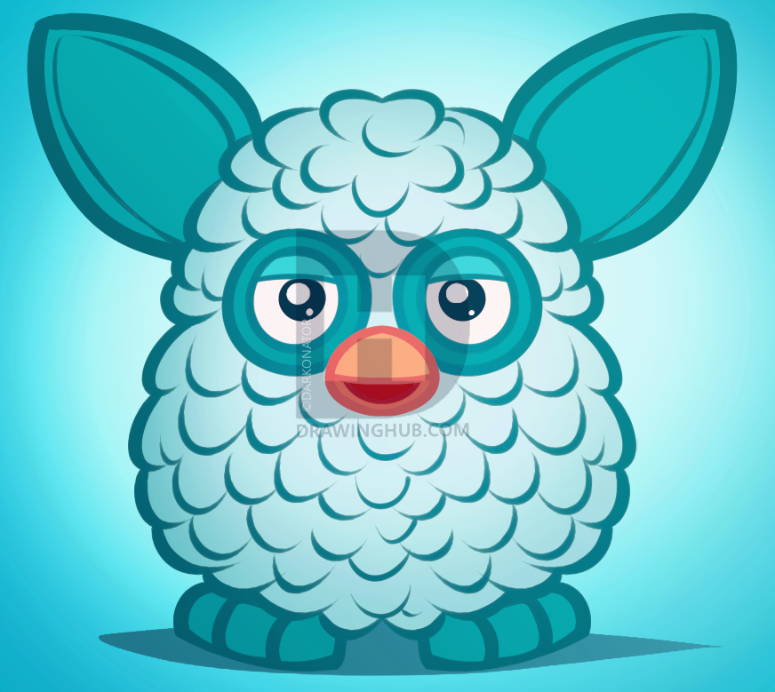 872x779 How To Draw Furby, Step - Furby Drawing