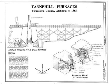 425x327 structural drawing section through blast furnace - Furnace Drawing