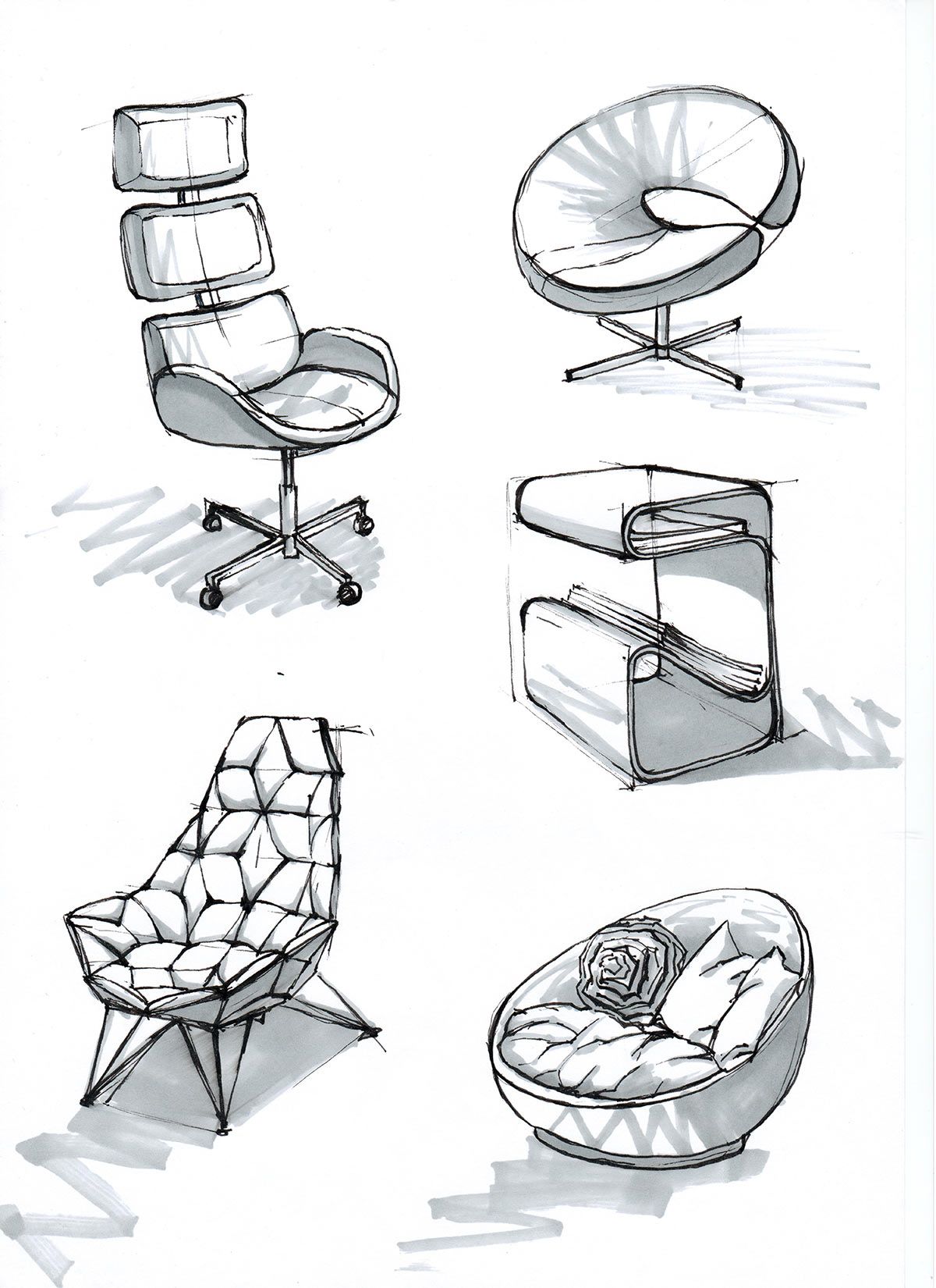 1200x1650 interior portfolio sketch interior design portfolios, chair - Furniture Design Drawing