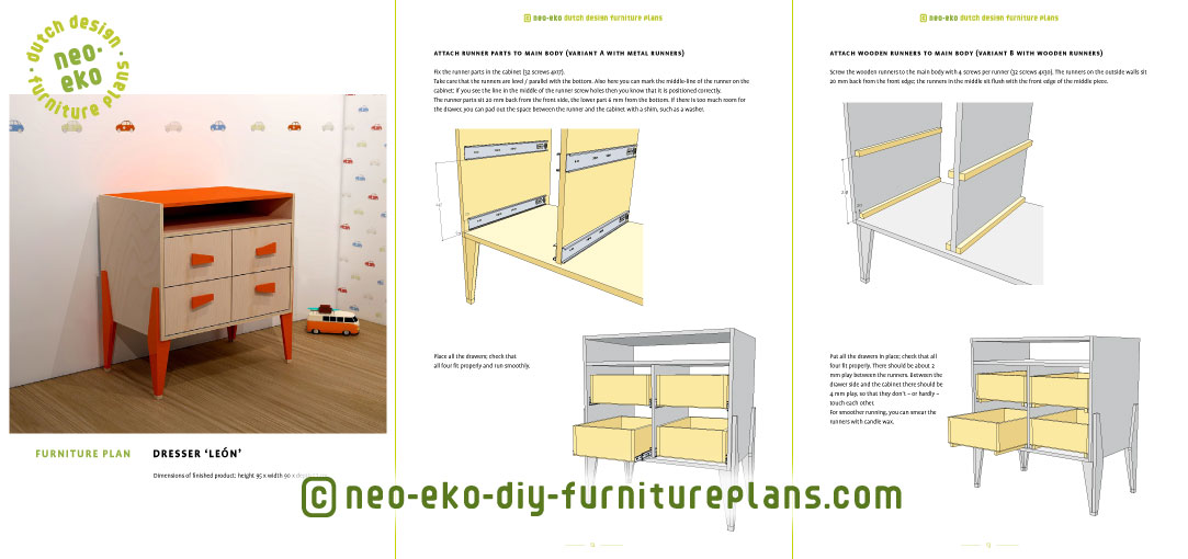1083x510 diy nursery dresser 'leon' furniture plan - Furniture Drawing