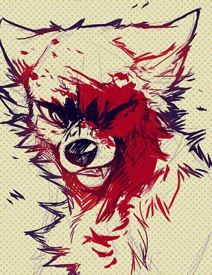 309x400 Drawing - Furry Wolf Drawing