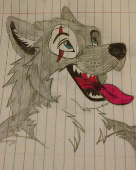 280x350 Furry Wolf Drawing - Furry Wolf Drawing