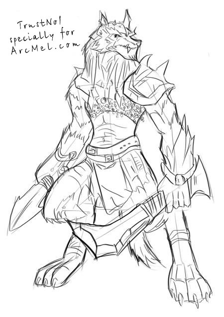 450x635 How To Draw Furry Step - Furry Wolf Drawing