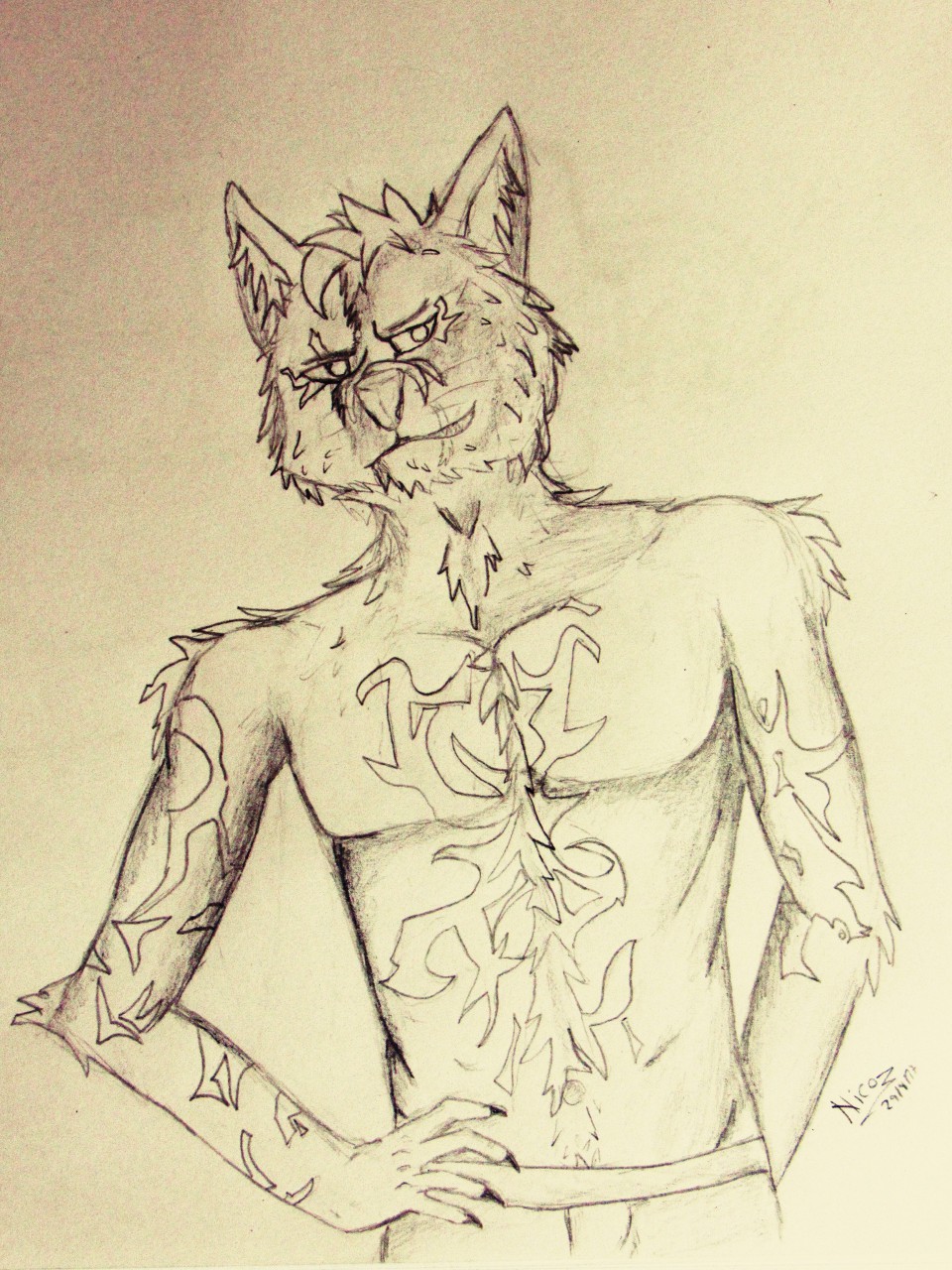 960x1280 Wolf Furry Drawing - Furry Wolf Drawing