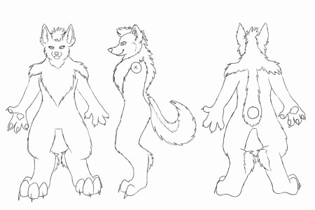 450x300 Fursuit Lineart Base - Fursuit Drawing Base