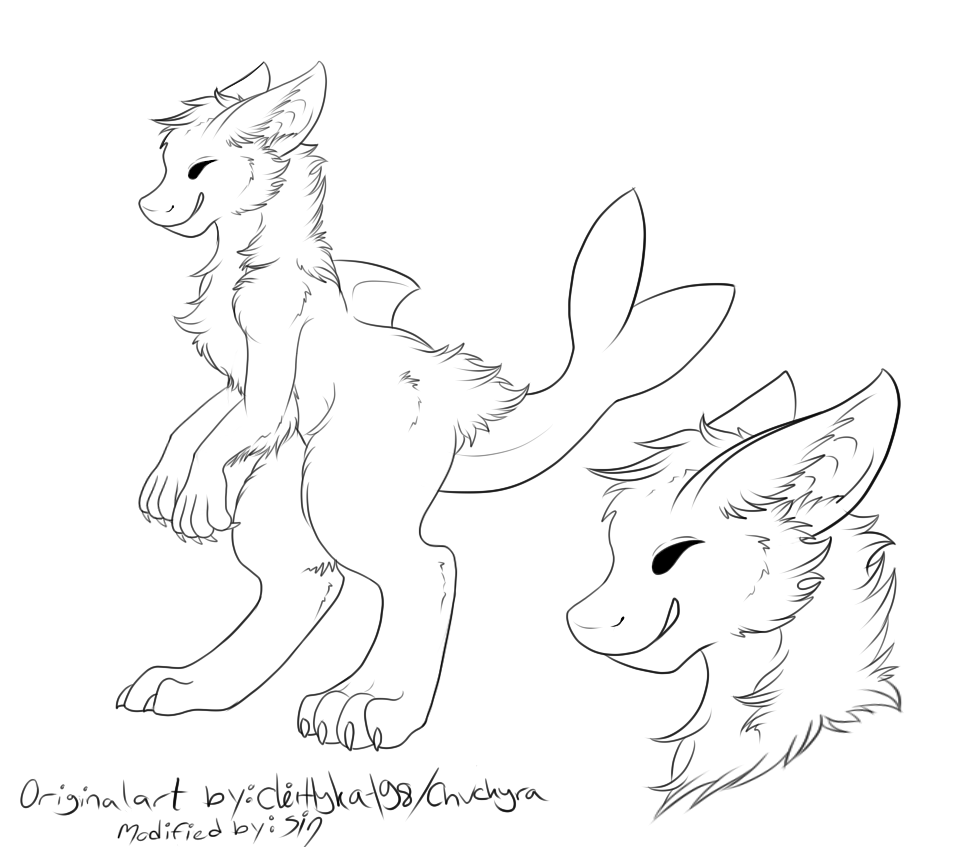 960x847 Manokit Lineart Base Free Fullbody - Fursuit Drawing Base