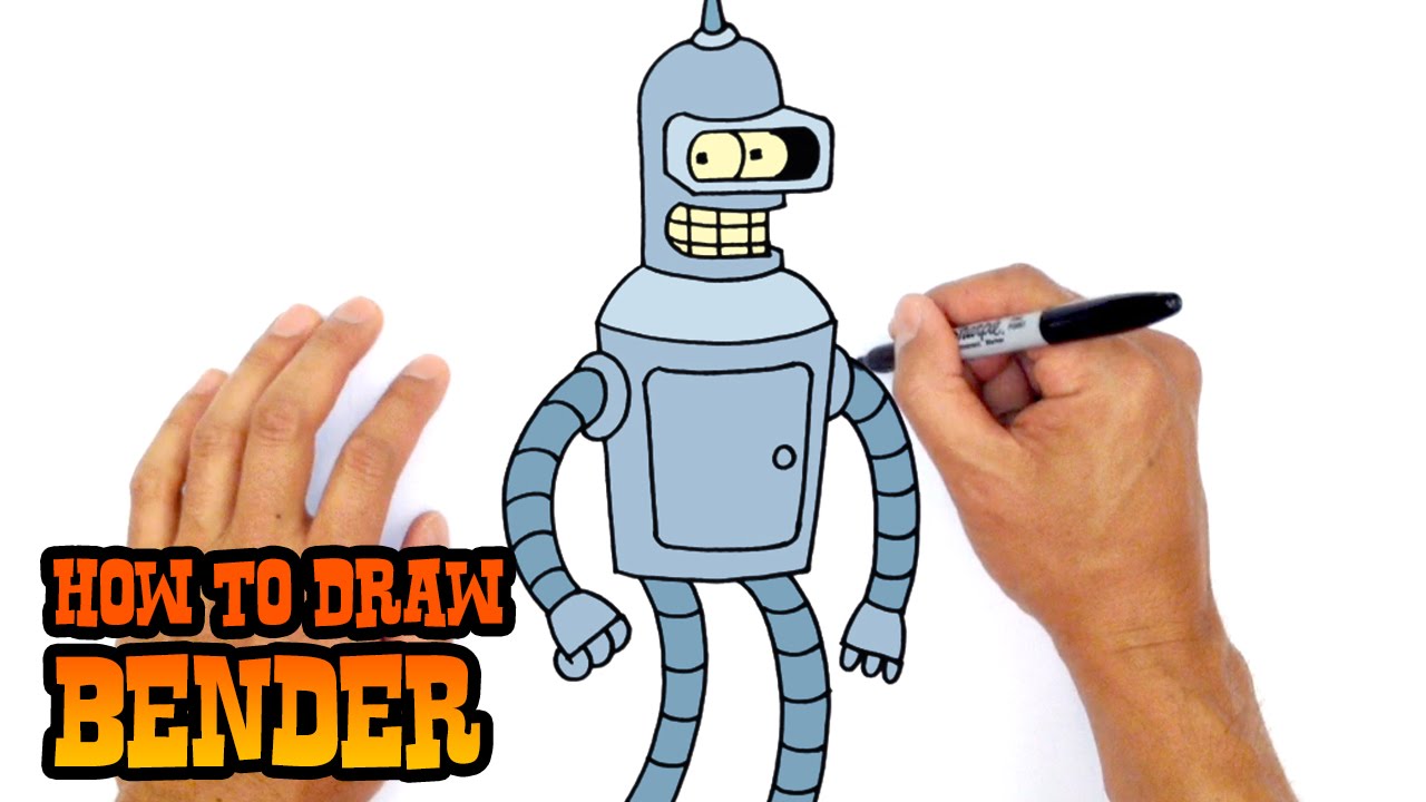 1280x720 How To Draw Bender Futurama - Futurama Drawings