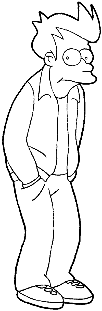 400x1214 How To Draw Fry From Futurama With Easy Step - Futurama Drawings