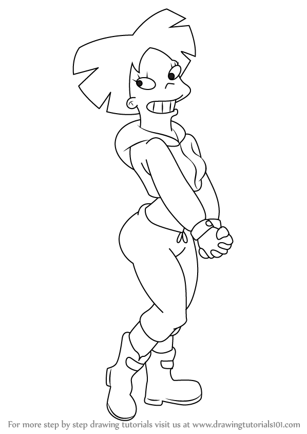 598x844 Learn How To Draw Amy Wong From Futurama - Futurama Drawings