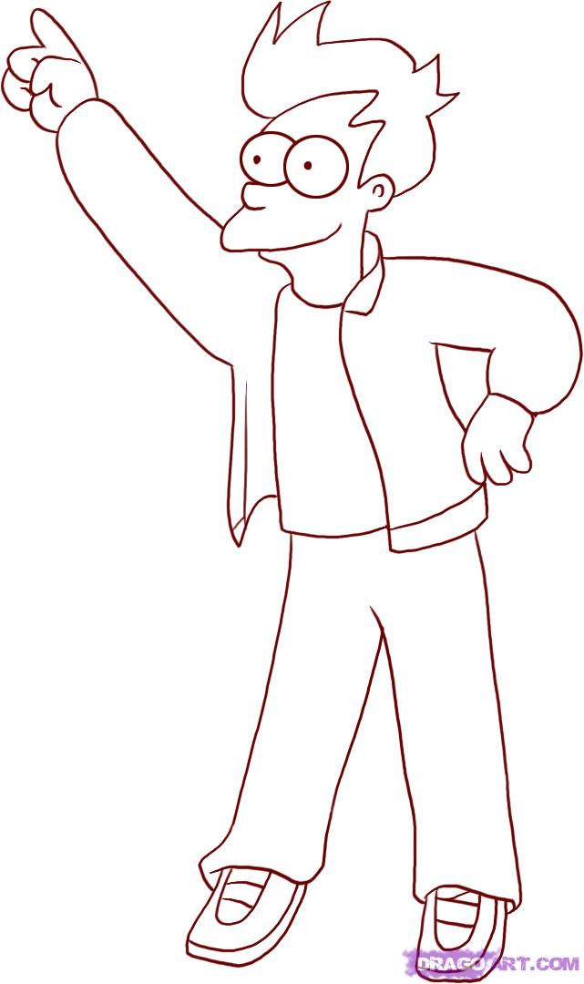 641x1080 Step How To Draw Philip J Fry From Futurama - Futurama Drawings
