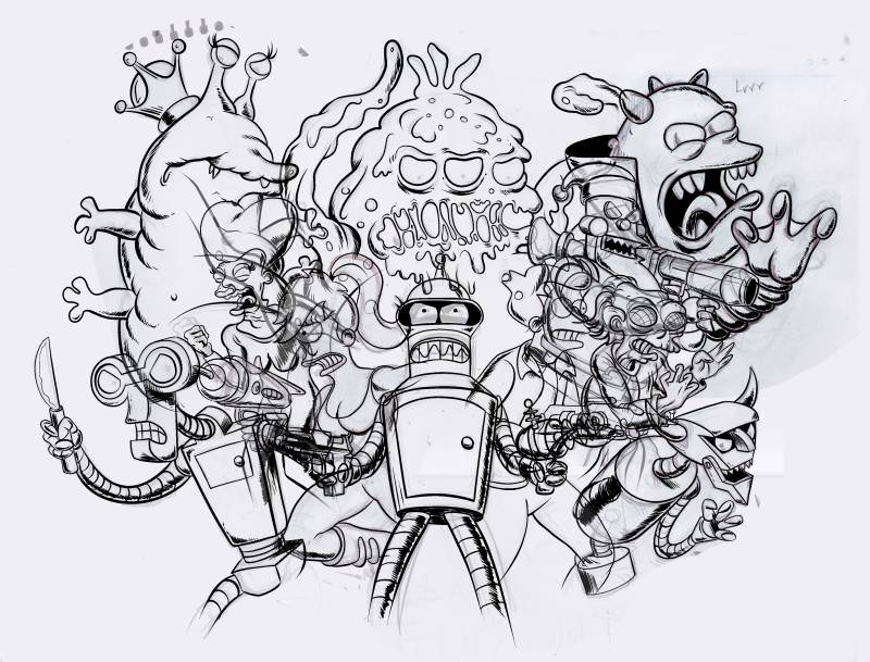 800x609 Futurama Fan Art - Futurama Drawings