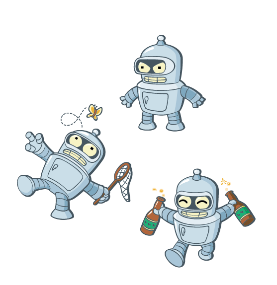 557x574 David J Swift - Futurama Drawings