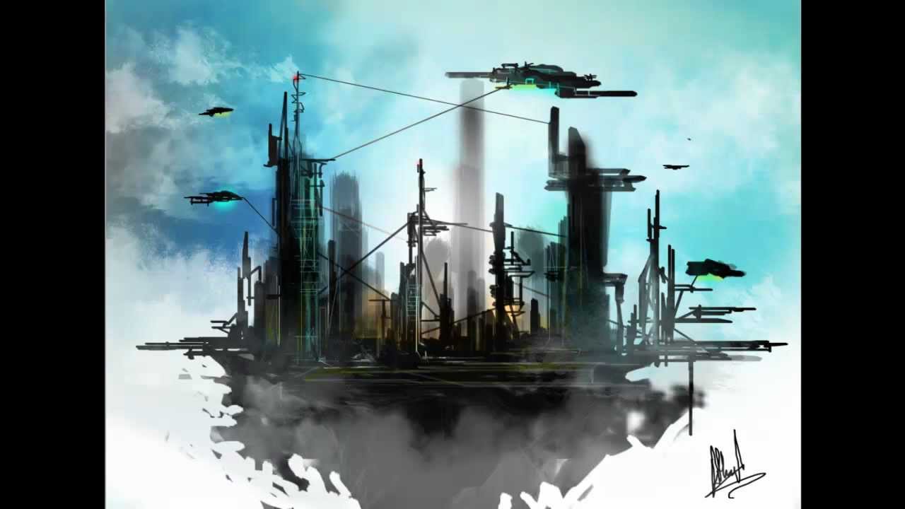 1280x720 Future City Concept Speed Art - Future City Drawing