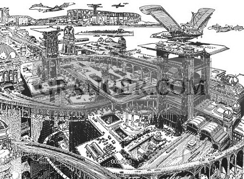 500x368 image of biederman futuristic city - Future City Drawing