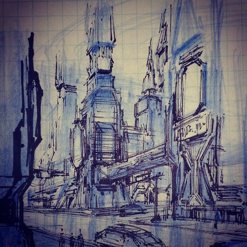 500x500 Sketch - Future City Drawing