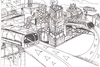 320x215 a future city layout for my matte painting assignment - Future City Drawing