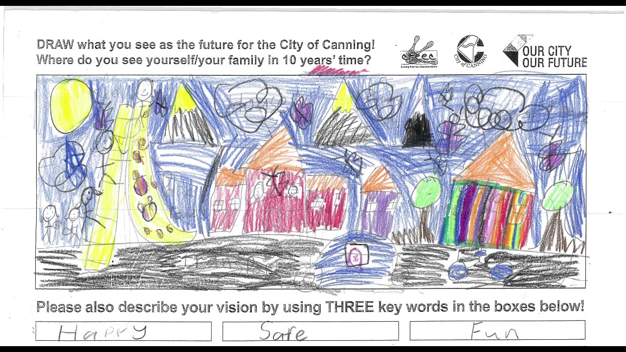 1280x720 children draw canning's future - Future City Drawing