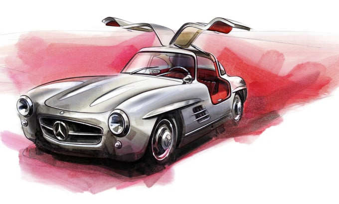 680x409 draw a classic or futuristic car - Futuristic Car Drawing