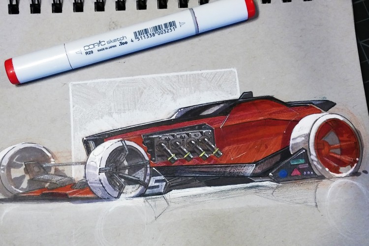 750x500 drawing mech designs and futuristic car designs doodlers anonymous - Futuristic Car Drawing