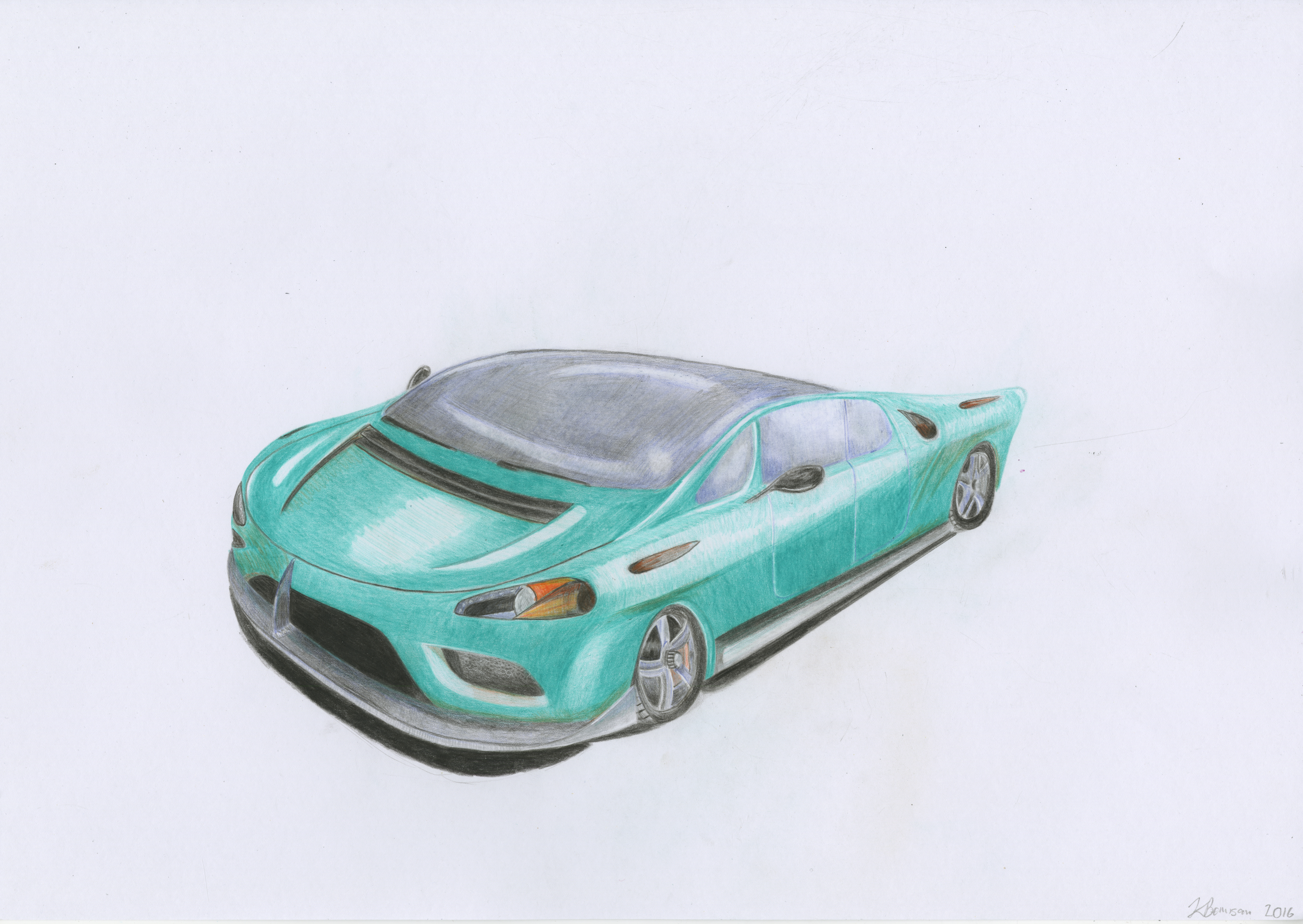 4943x3507 futuristic car illustration - Futuristic Car Drawing