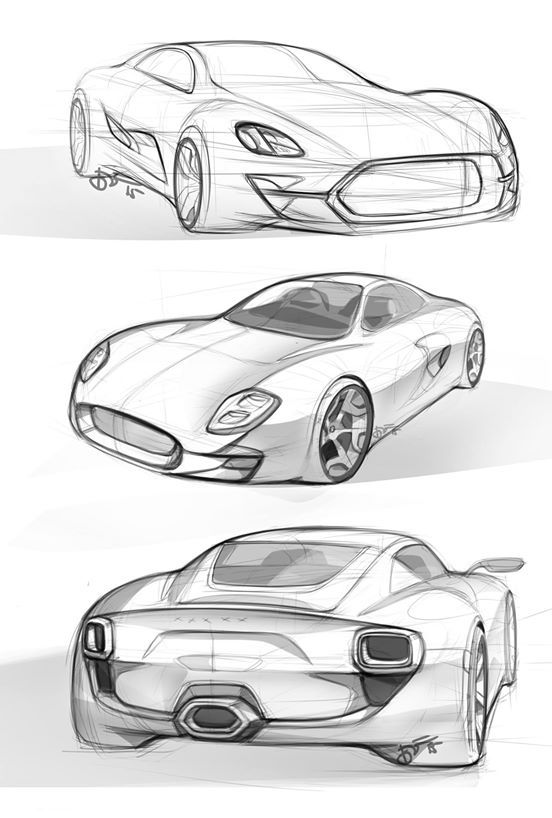 552x818  - Futuristic Car Drawing