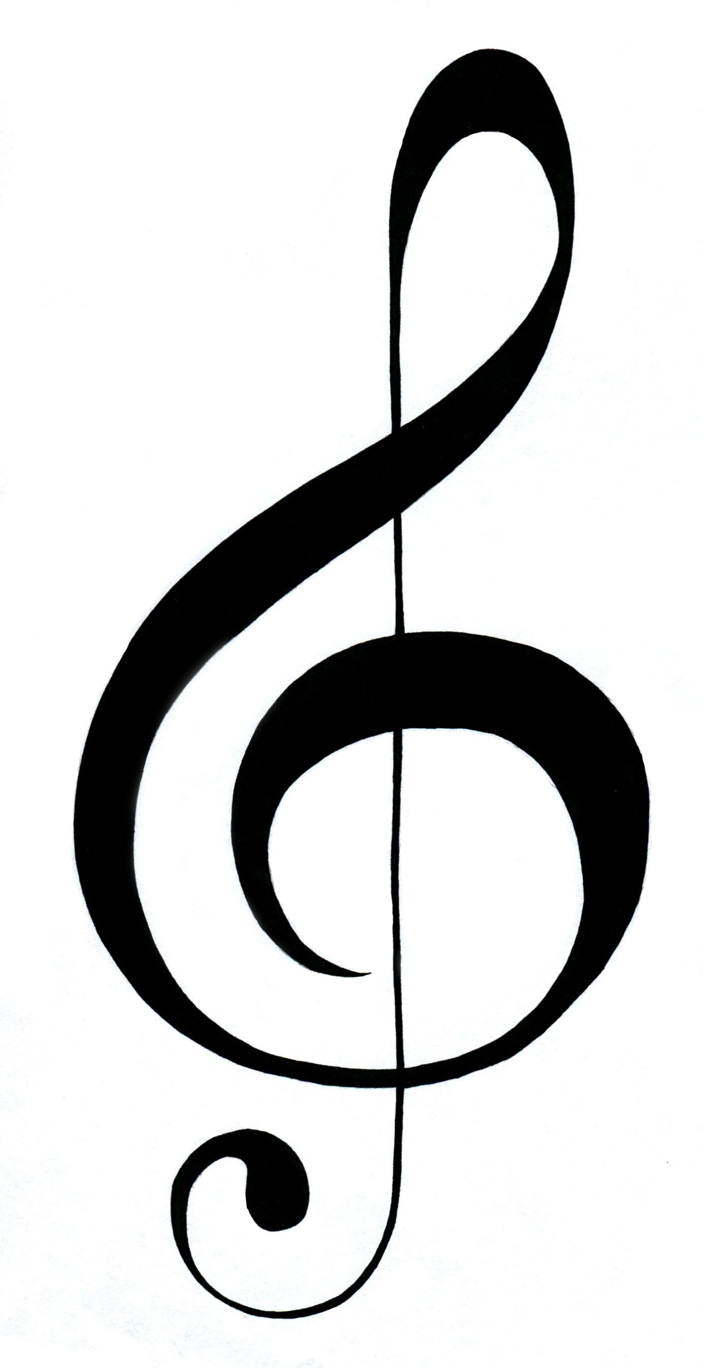 1384x2692 G Clef Clip Art Treble Google Search All - G Clef Drawing