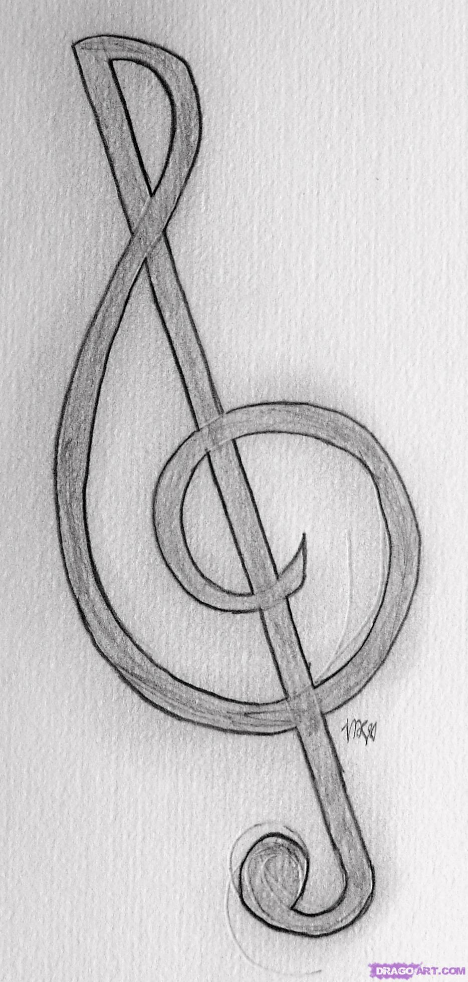 934x1960 How To Draw A Treble Clef, Step - G Clef Drawing