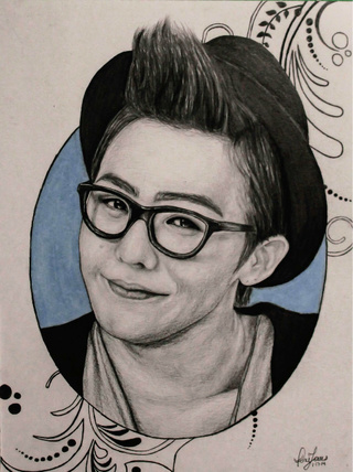 320x428 g dragon drawing huge big bang fan - G Dragon Drawing