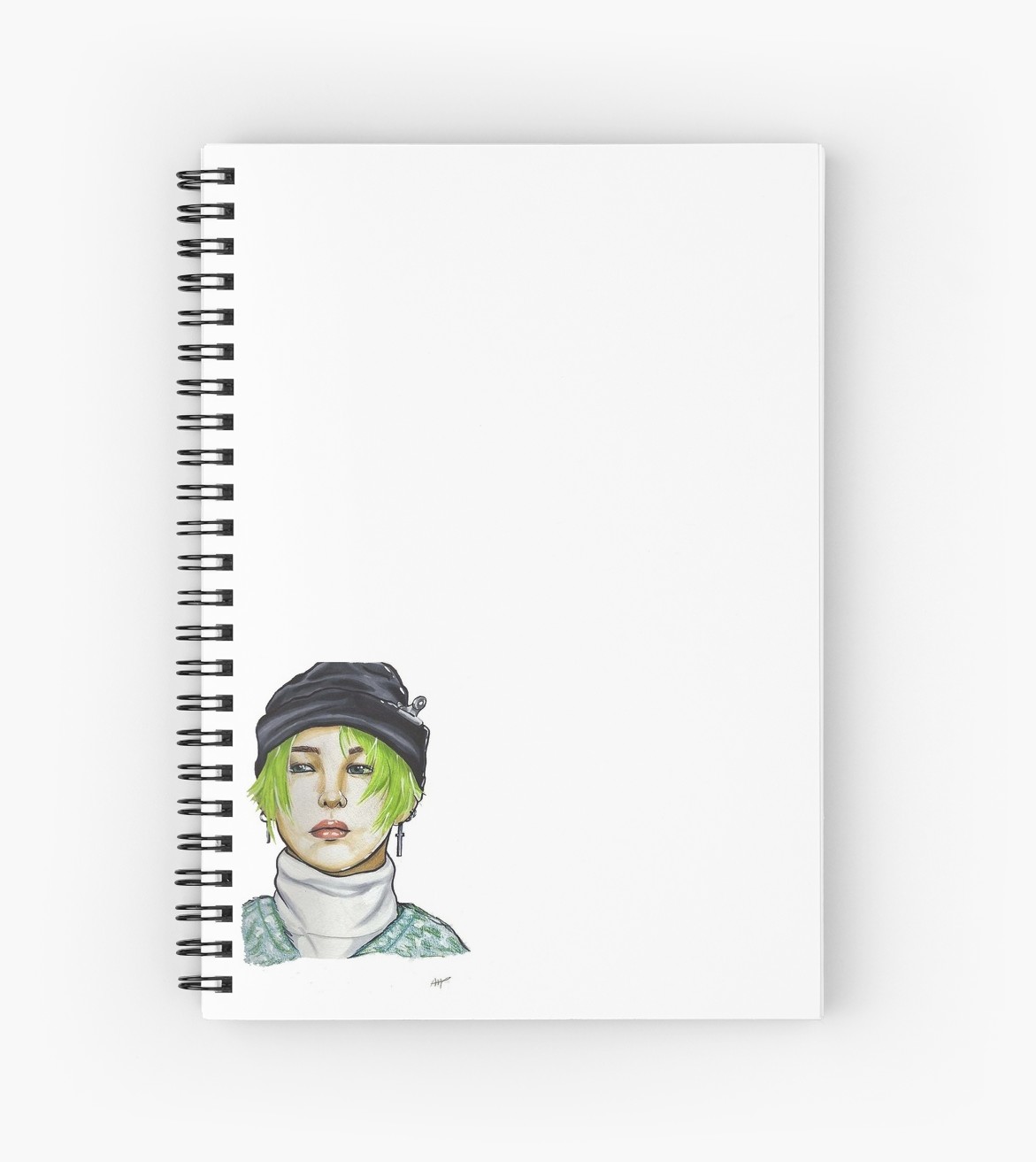 1171x1313 g dragon fanart big bang drawing copic green hair spiral - G Dragon Drawing