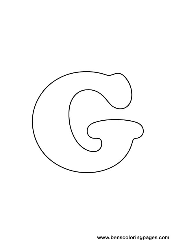 595x842 Free Letter G Coloring Page - G Drawing