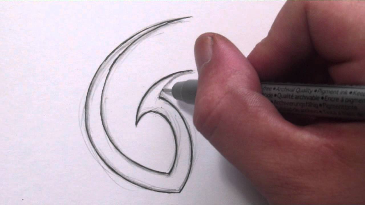 1280x720 How To Draw A Simple Tribal Letter G - G Drawing