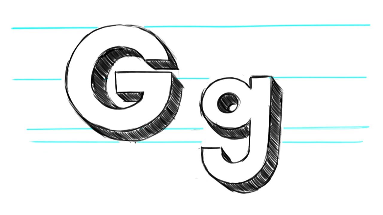 1280x720 How To Draw Letters G - G Drawing