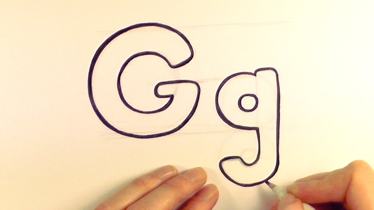 1280x720 How To Draw A Cartoon Letter G And G - G Drawing