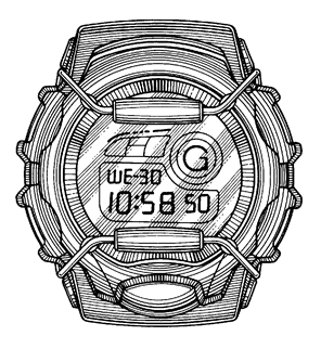 296x322 casio g shock watch design patent - G Shock Drawing