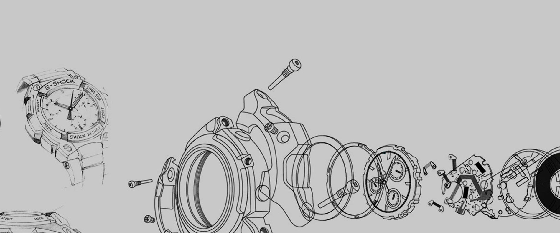 1900x792 g shock watches - G Shock Drawing