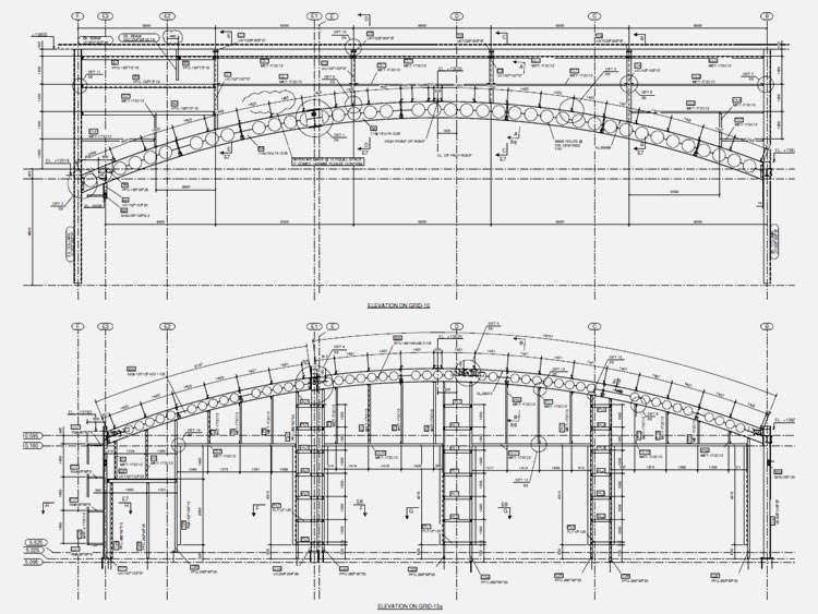 750x563 steel shop drawings fabrication drawings - Ga Drawing