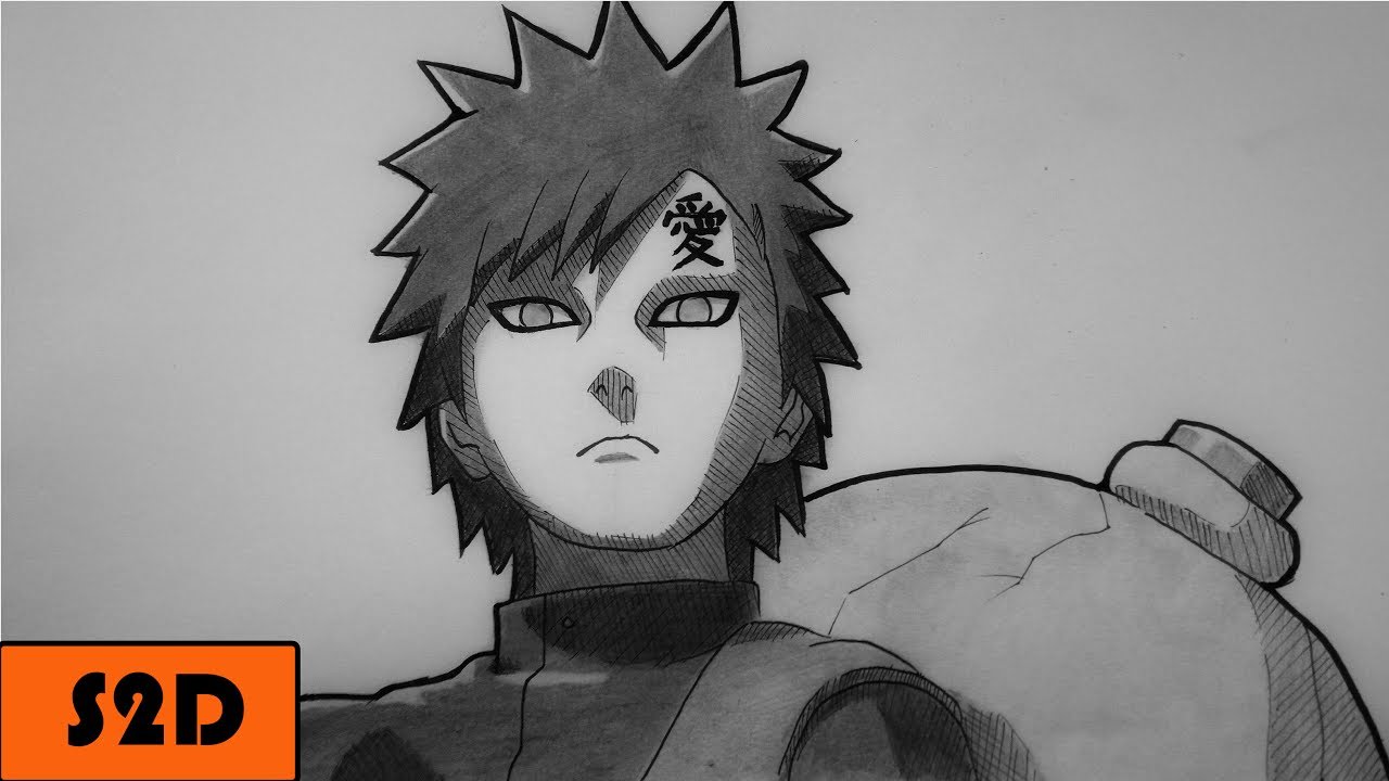 1280x720 How To Draw Gaara Pencil - Gaara Drawing