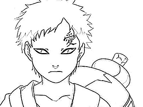 500x375 Gaara Cartoon Sketch - Gaara Drawing