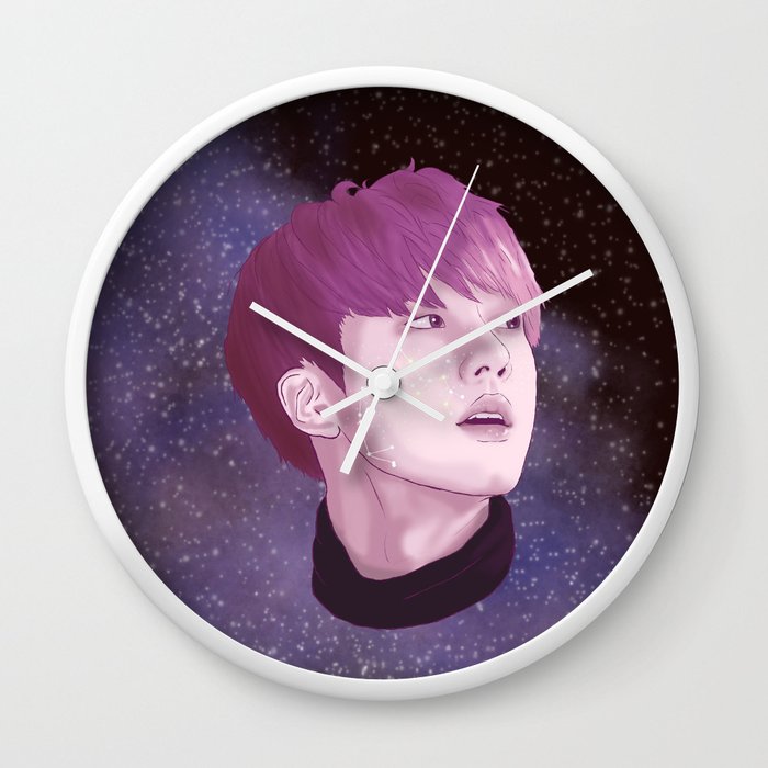 700x700 bts jin galaxy drawing wall clock - Galaxy Drawing