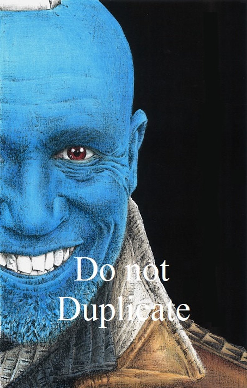 794x1249 Guardians Of The Galaxy Yondu X Colored Etsy - Galaxy Drawing Color Pencil