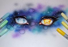 Galaxy Eye Drawing