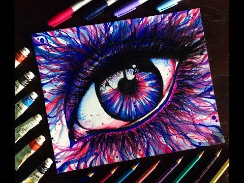 Galaxy Eye Drawing at PaintingValley.com | Explore collection of Galaxy ...