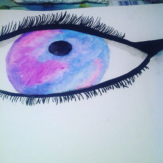320x320 I Drew A Galaxy Eye The Sad Part Is That I Have No White Paint - Galaxy Eye Drawing