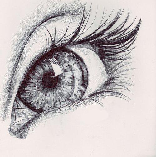 500x501 Image About Art In Draw - Galaxy Eye Drawing