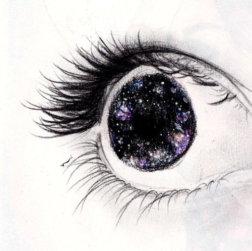 Galaxy Eye Drawing at PaintingValley.com | Explore collection of Galaxy ...